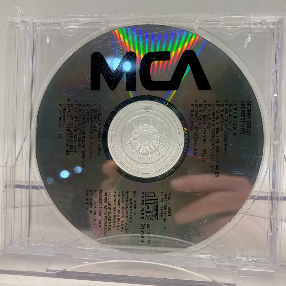 George Strait Greatest Hits MCA MCAD-5567 D161654 CD Album 1985 Vintage‎ Country